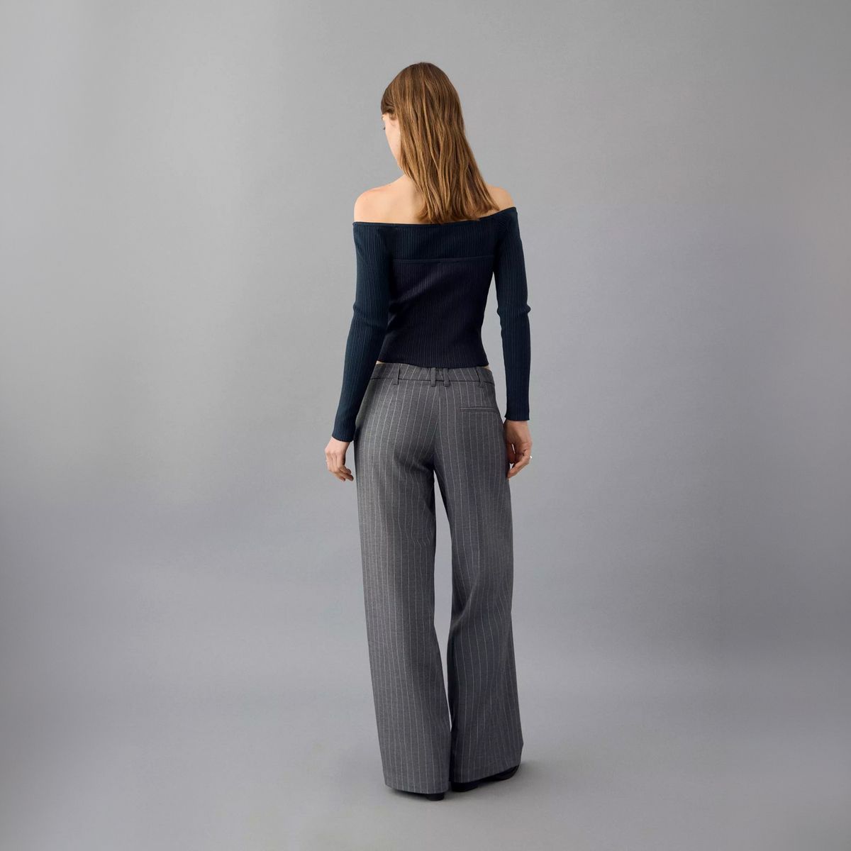 MANGO TEEN - Pantalón Traje Rayas Mujer Mango Teen