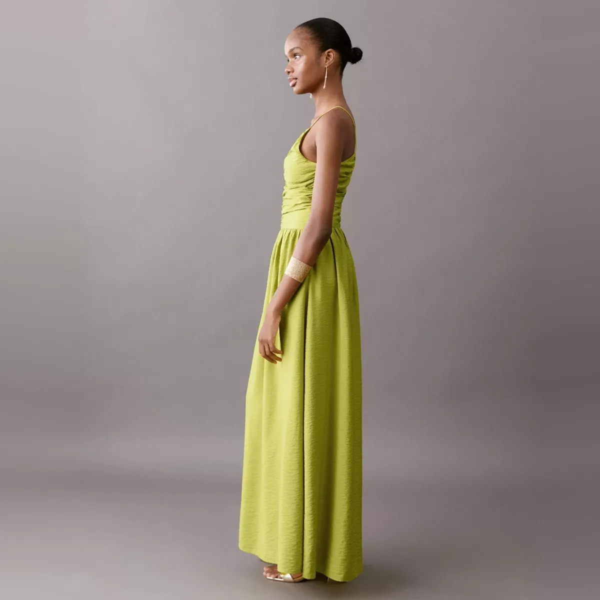 MANGO TEEN - Vestido Largo Drapeado Mujer Mango Teen
