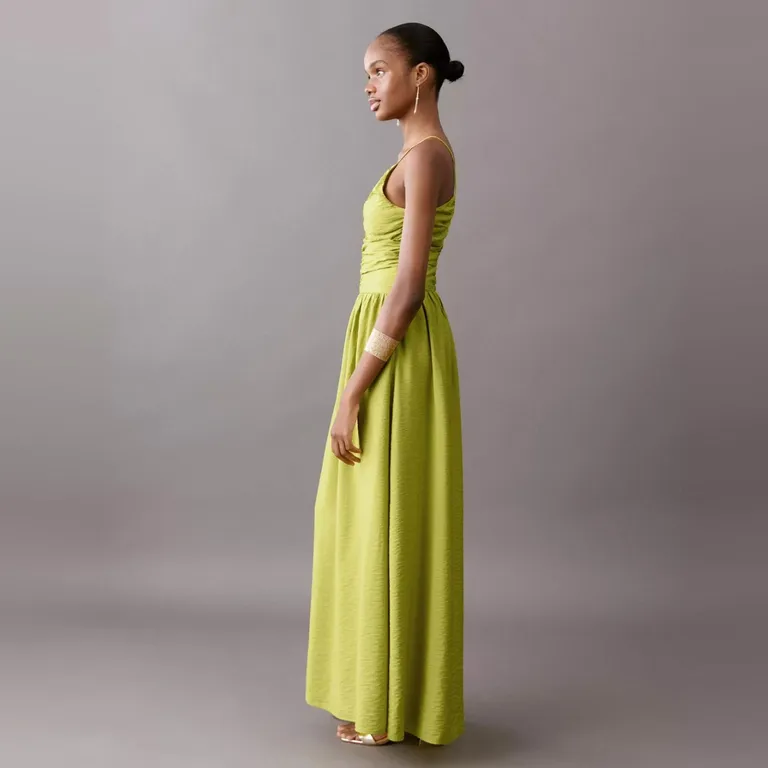 Vestido Largo Drapeado Mujer