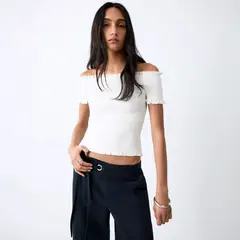 MANGO TEEN - Top Crop Fruncido Mujer