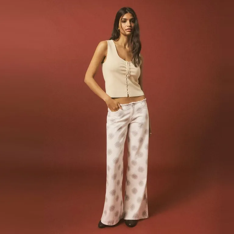 Jeans Low Waist Estampados Mujer