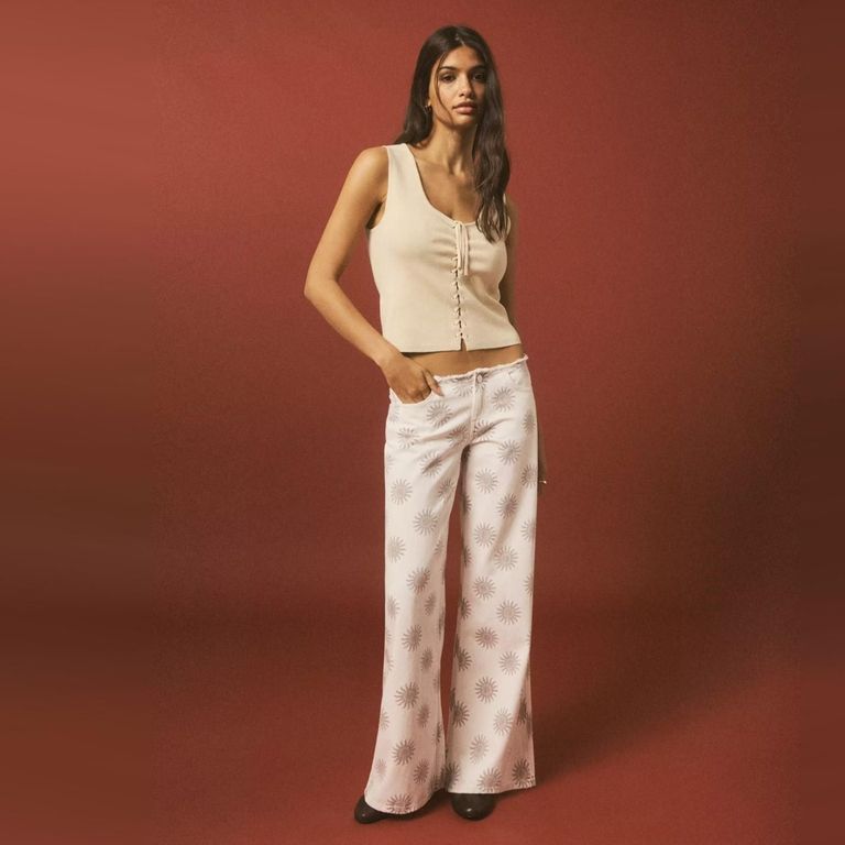 Jeans Low Waist Estampados Mujer