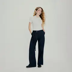 MANGO TEEN - Pantalón Recto Lazo Mujer