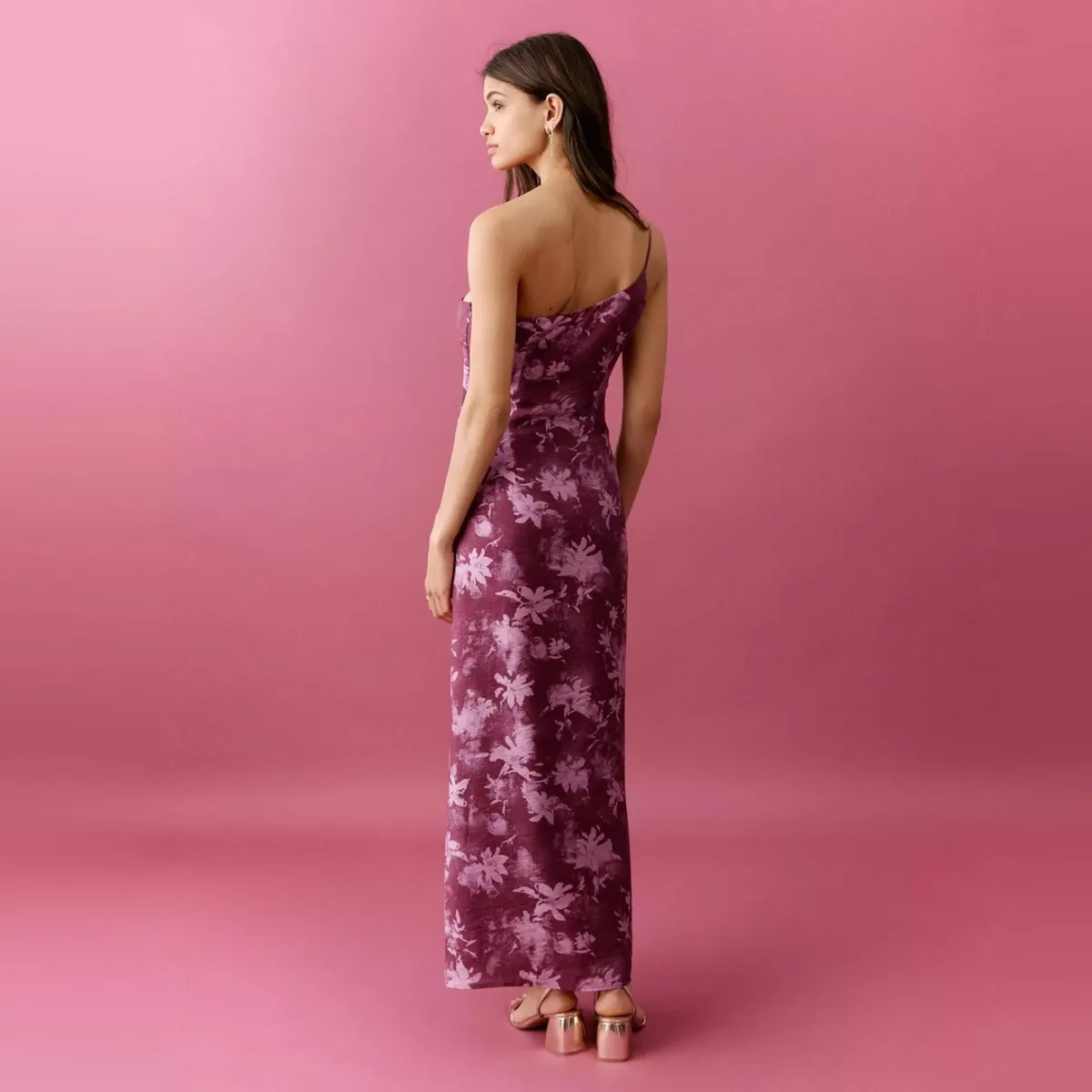 MANGO TEEN - Vestido Asimétrico Flores Mujer Mango Teen