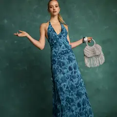 MANGO TEEN - Vestido Estampado Volantes Mujer