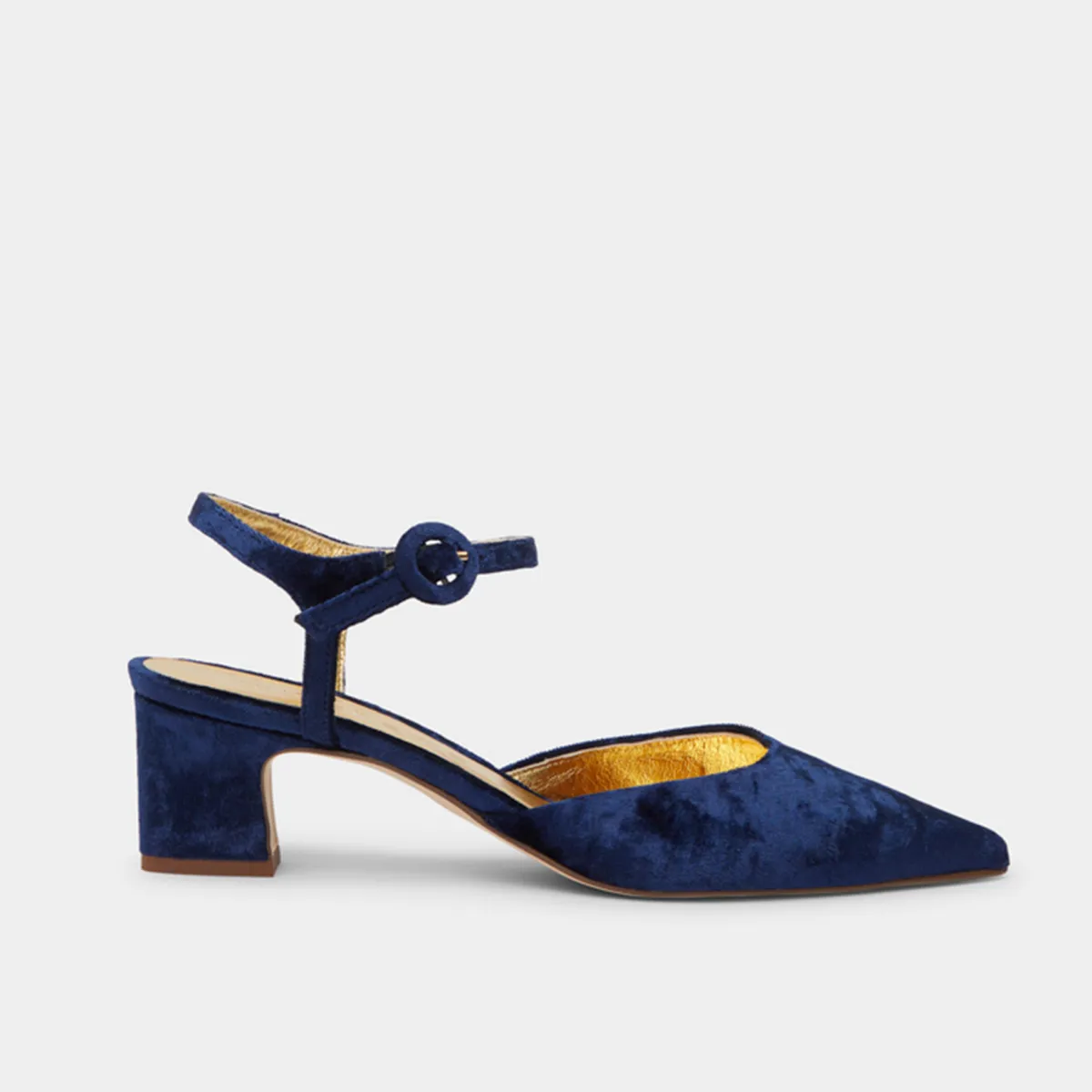 MI BOHEME - Zapato Formal Mujer Azul Velvet Mi Boheme