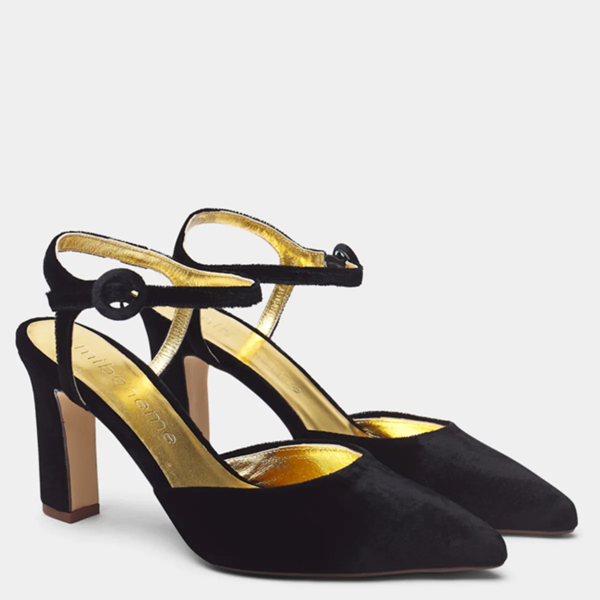 MI BOHEME - Zapato Formal Mujer Negro Velvet Mi Boheme