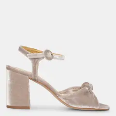 MI BOHEME - Sandalia Formal Mujer Beige Velvet