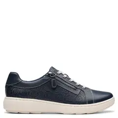 CLARKS - Caroline Rio Zapatilla Urbana Mujer Cuero Azul