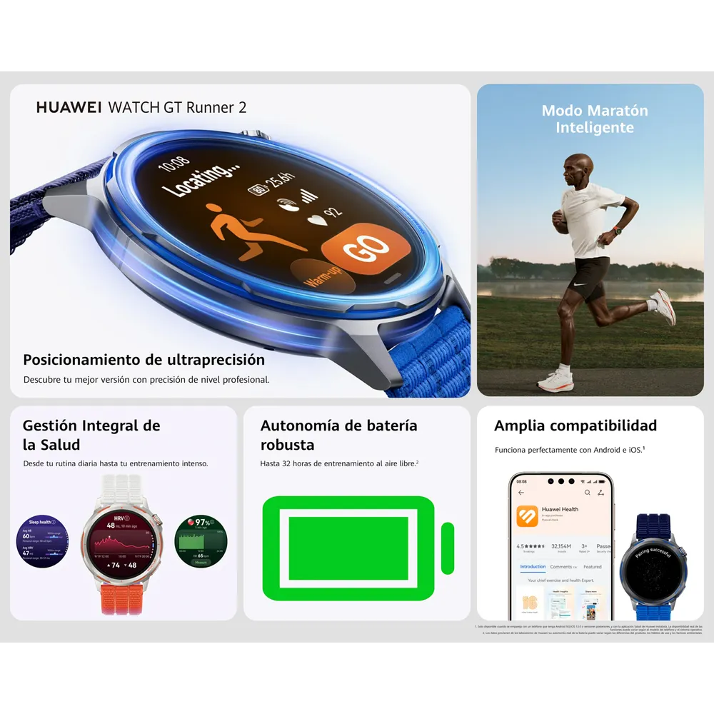 Huawei Watch GT Runner 2 41mm Negro, foto 4