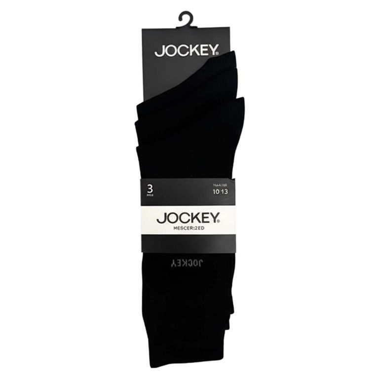 Calcetín Hombre Pack 3 Algodón Mercerizado Negro