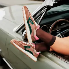 LEJAN - Zapatilla Urbana Mujer Barefoot Café Retro