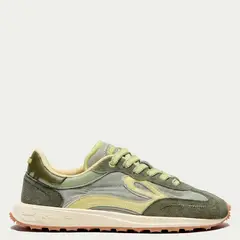 LEJAN - Zapatilla Urbana Mujer Barefoot Verde Retro