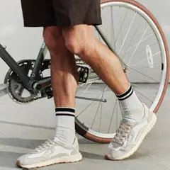 LEJAN - Zapatilla Urbana Hombre Barefoot Blanco Retro
