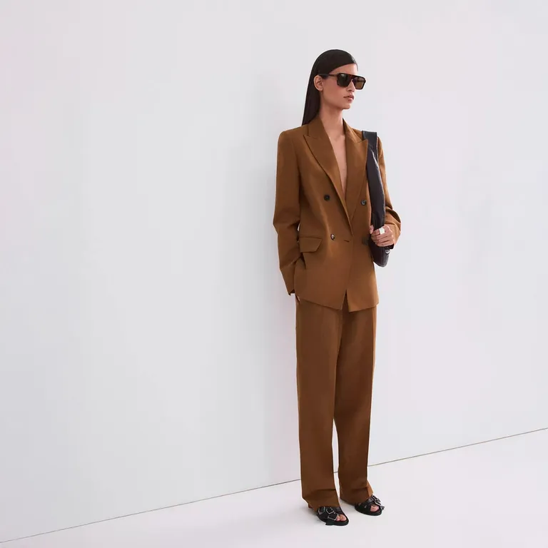 Pantalón Traje Lino Cintura Elástica Mujer