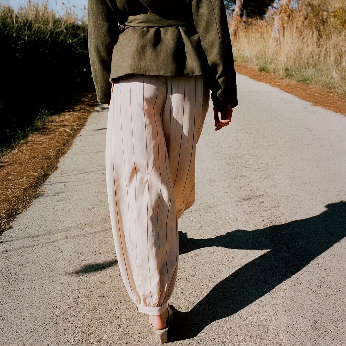 MANGO - Pantalón Lyocell Balloon Rayas Mujer Mango