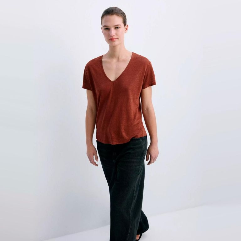 Polera Crop Lino Mujer