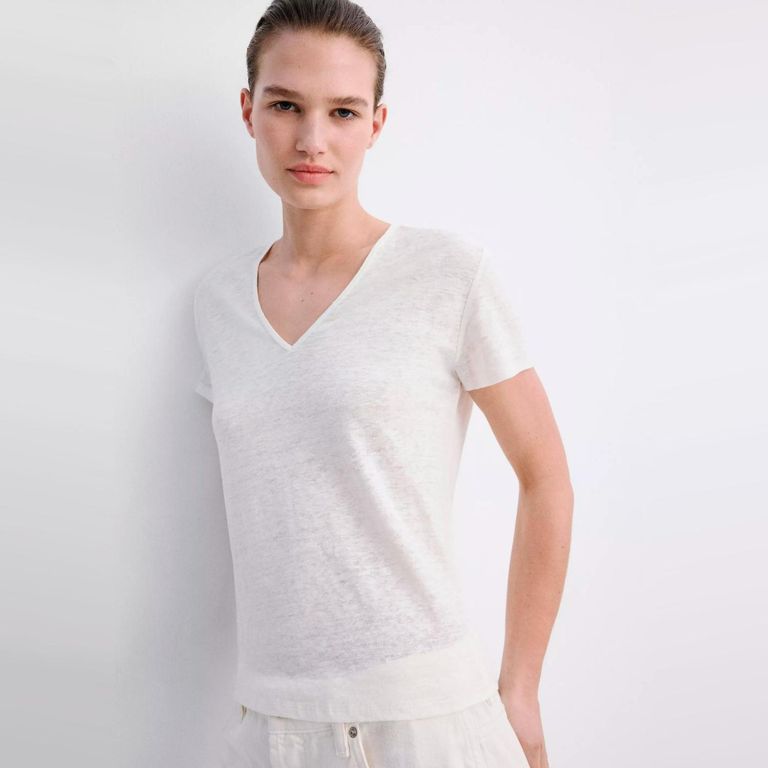 Polera Crop Lino Mujer