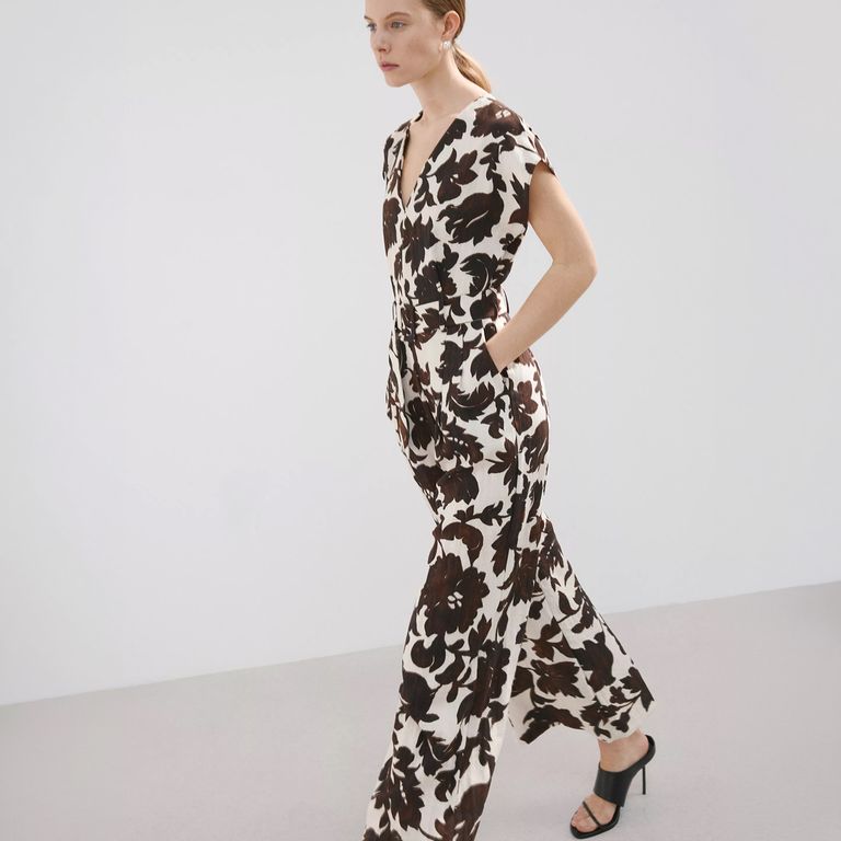 Enterito Estampado Floral Cinturón Mujer