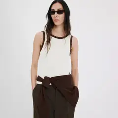MANGO - Top Terminaciones Festoneadas Mujer