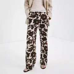 MANGO - Pantalón Estampado Floral Mujer