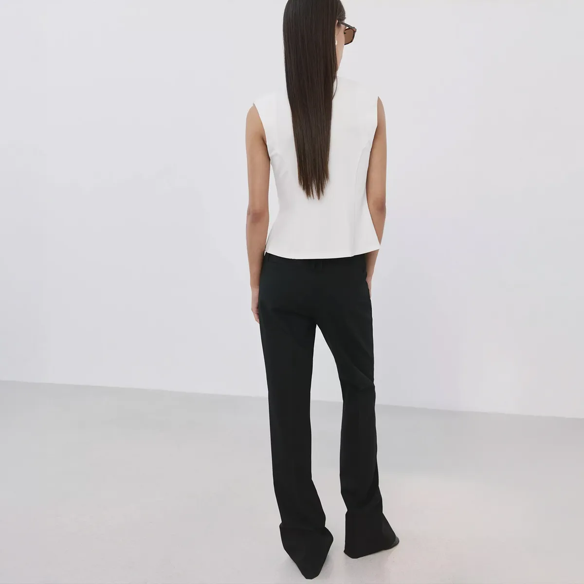 MANGO - Polera Peplum Hombreras Mujer Mango