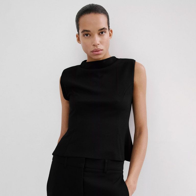 Polera Peplum Hombreras Mujer