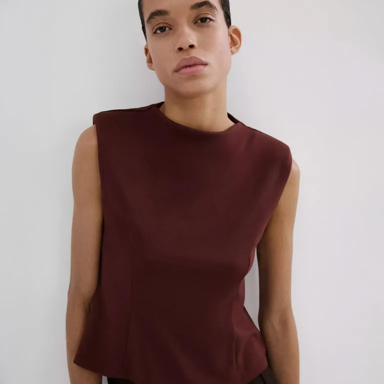 Polera Peplum Hombreras Mujer