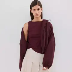 MANGO - Top Entallado Algodón Mujer