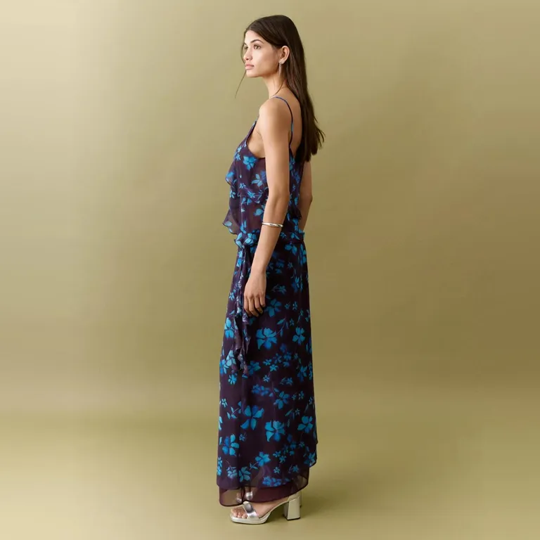 Falda Midi Estampada Mujer Mango