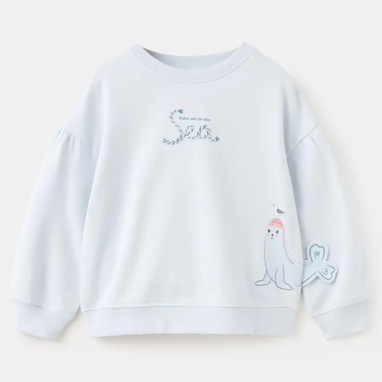 Polerón Estampada Foca Bebé Niña