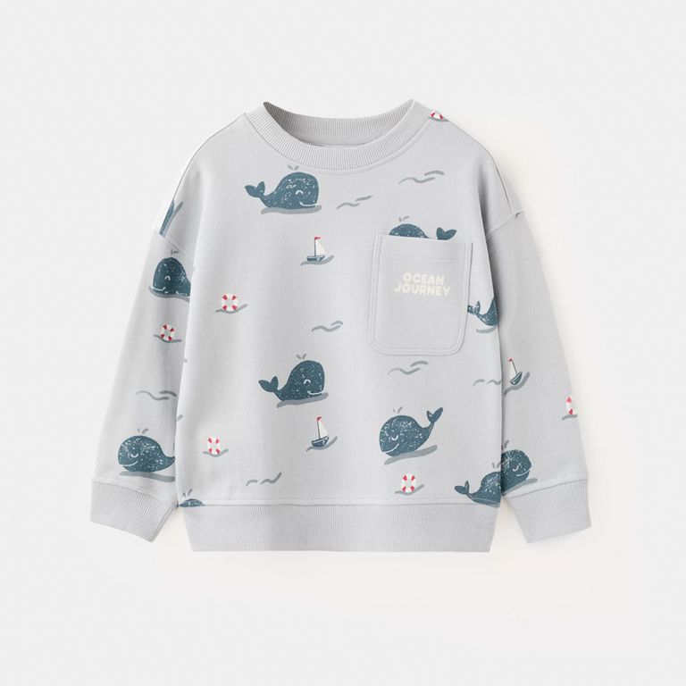 Polerón Estampada Bolsillo Bebé Niño