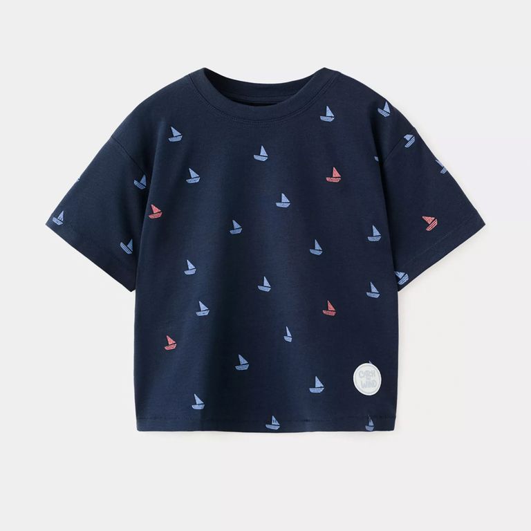 Polera Estampada Barcos Bebé Niño