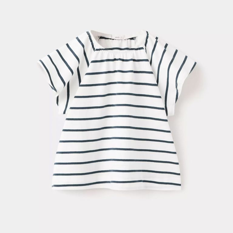 Polera Algodón Rayas Bebé Niña