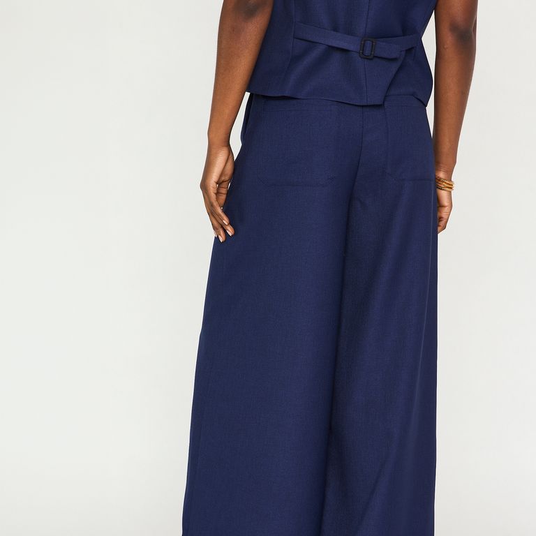 MAISON 123 Pantalón Sastrero Ancho Mujer
