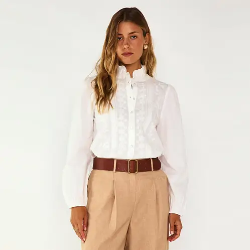 MAISON 123 - Blusa Bordados Algodón Mujer 123