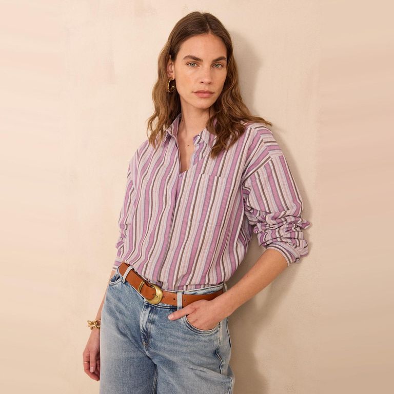 Blusa Rayas 100% Algodón Mujer