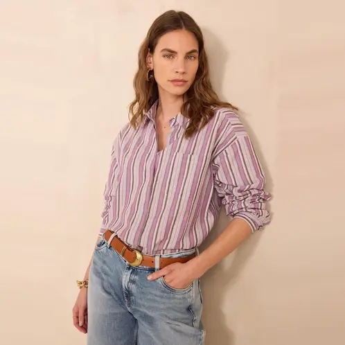MAISON 123 - Blusa Rayas 100% Algodón Mujer