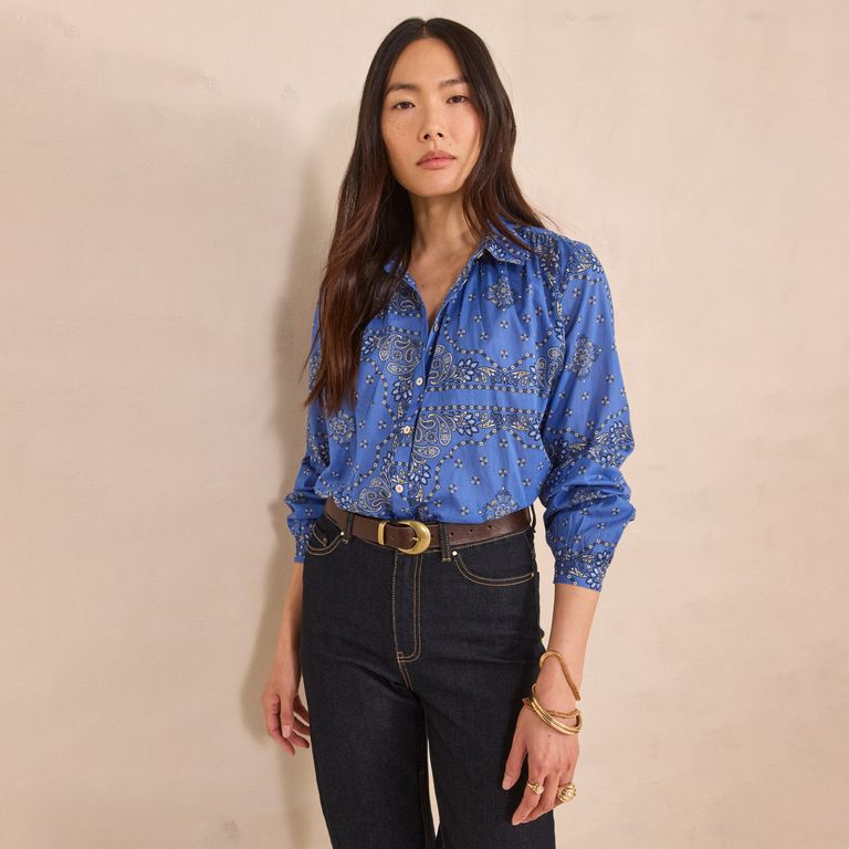 Blusa Estampada 100% Algodón Mujer