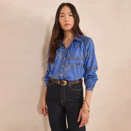 MAISON 123 - Blusa Estampada 100% Algodón Mujer