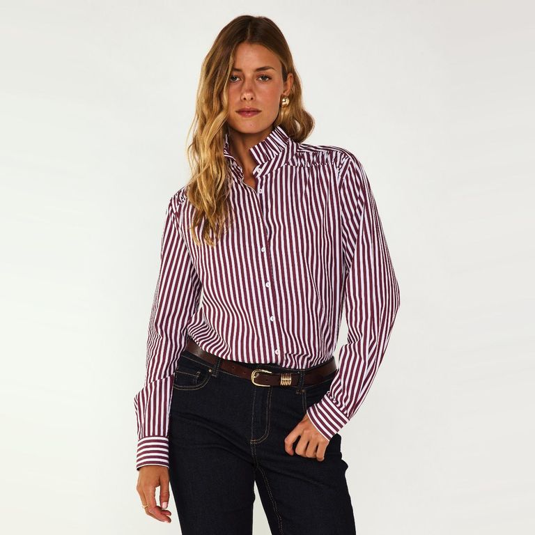 Blusa Rayas 100% Algodón Mujer