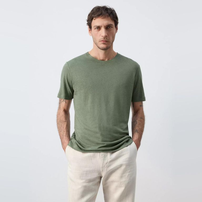 Polera Lino Slim Fit Hombre