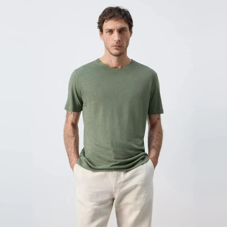 Polera Lino Slim Fit Hombre