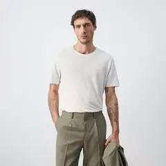 MANGO MAN - Polera Lino Slim Fit Hombre