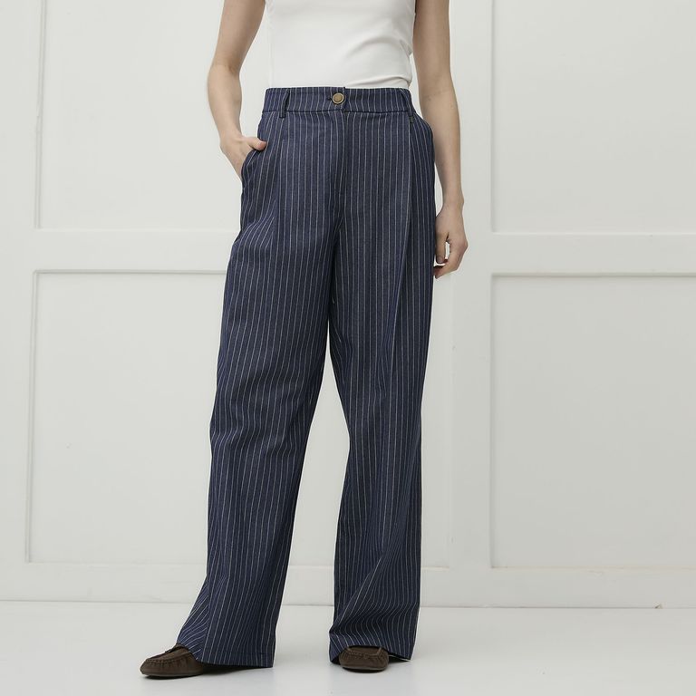 Pantalón Rayas 100% Algodón Mujer