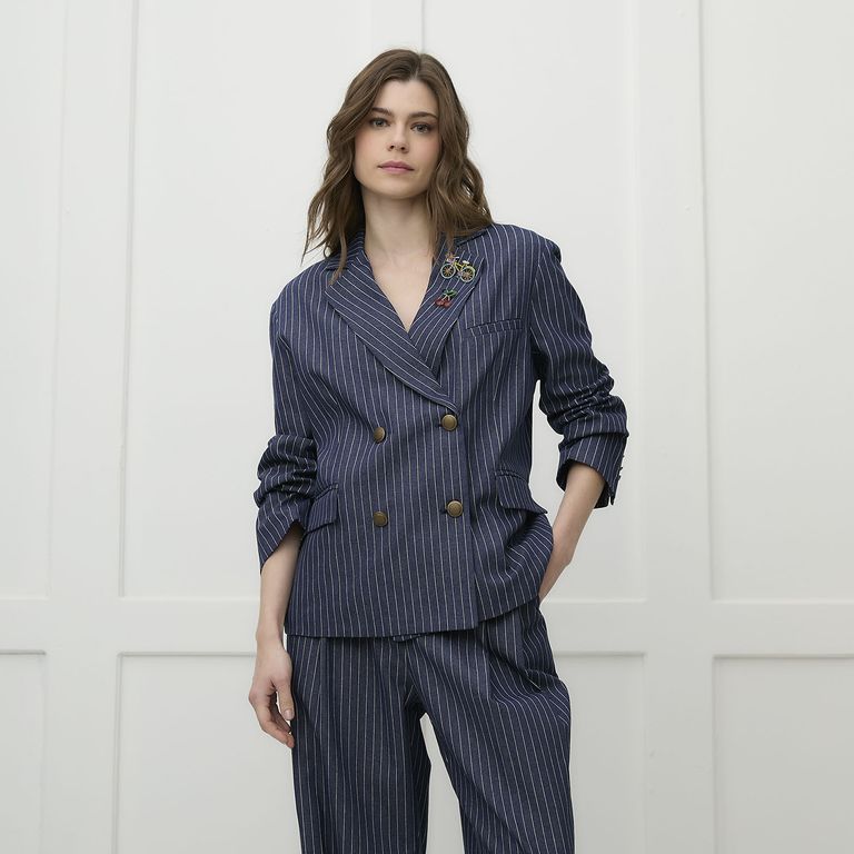 Blazer Rayas 100% Algodón Mujer