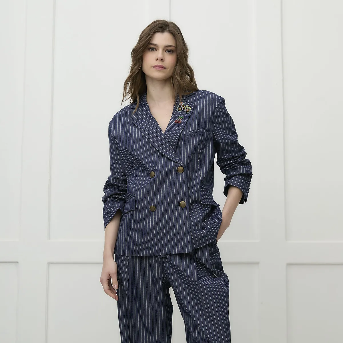 DIXIE - Blazer Rayas 100% Algodón Mujer Dixie
