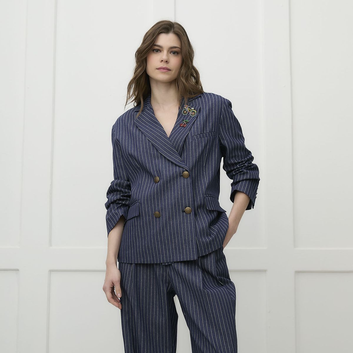 DIXIE - Blazer Rayas 100% Algodón Mujer Dixie