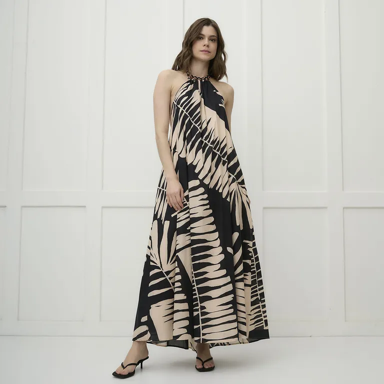 Vestido Estampado 100% Algodón Mujer