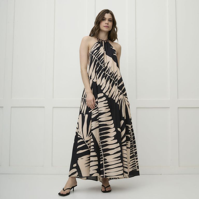 Vestido Estampado 100% Algodón Mujer